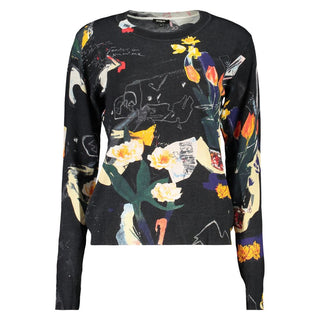 Black Viscose Women's Sweater