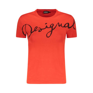Camiseta de mujer de algodón rojo