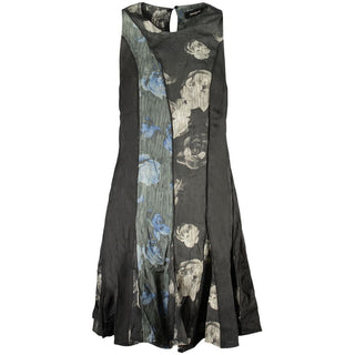 Vestido negro de viscosa para mujer