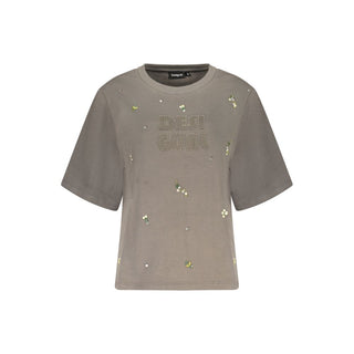 Sudadera de algodón gris para mujer