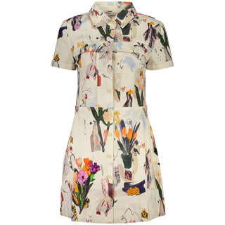 Vestido de viscosa blanco para mujer