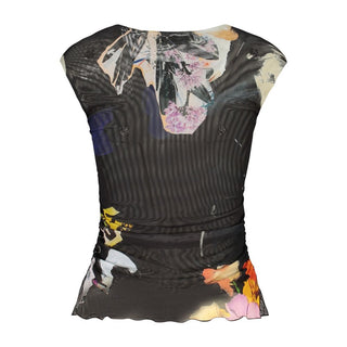 Schwarzes Polyester-Damen-Tanktop