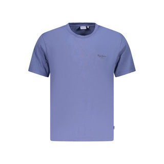 Blue Cotton Men's T-Shirt