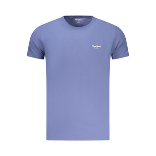 Blu Cotton Men T-Shirt