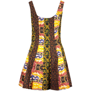 Vestido de algodón amarillo para mujer