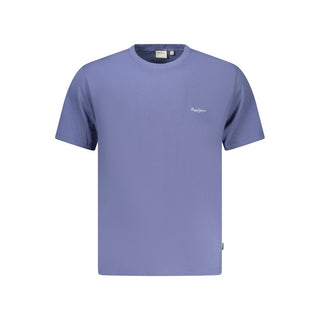 Blu Cotton Men T-Shirt
