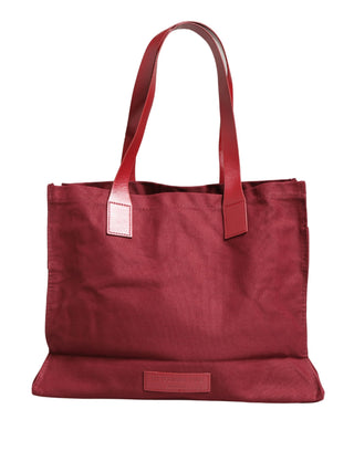 Burgundy Cotton Canvas Shopping Tote Women Borse  Jewellery Bag