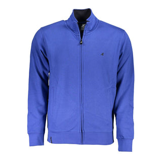 Blue Cotton Men Sweatshirt