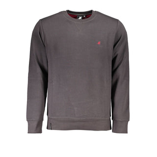 Gray Cotton Men Sweatshirt