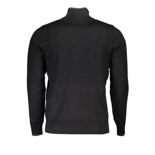 Schwarzer Herrenpullover aus Viskose