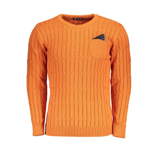 Arancione Acryl Herrenpullover