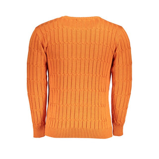 Arancione Acryl Herrenpullover