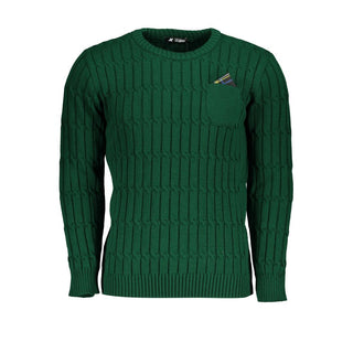 Suéter para hombre de acrílico verde