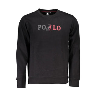Black Cotton Men's Sweatshirt