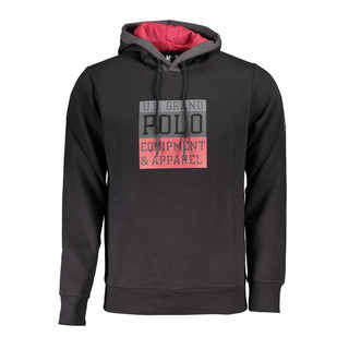 Black Cotton Men's Sweatshirt
