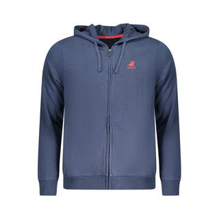 Blue Cotton Men Sweatshirt
