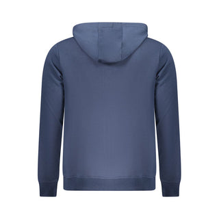 Blue Cotton Men Sweatshirt