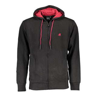 Black Cotton Men's Hoodie