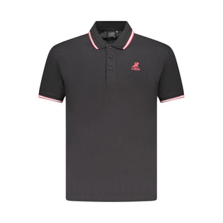 Black Cotton Mens Polo Shirt