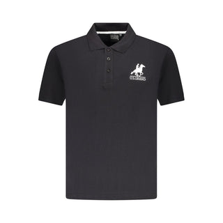 Schwarzes Baumwoll-Polohemd für Herren