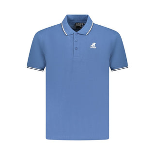 Blue Cotton Men's Polo Shirt