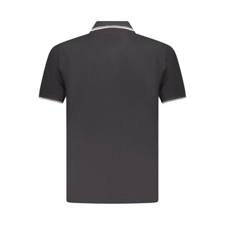 Black Cotton Men's Polo Shirt