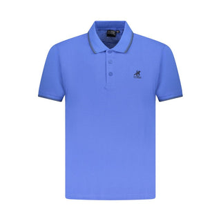 Blue Cotton Mens Polo Shirt