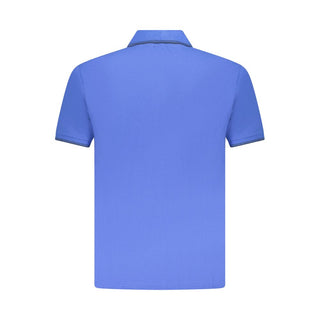 Blue Cotton Mens Polo Shirt