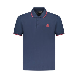 Blue Cotton Mens Polo Shirt