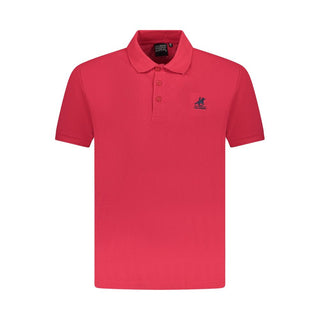 Red Cotton Men Polo Shirt