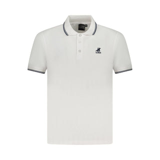 White Cotton Men Polo Shirt