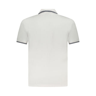 White Cotton Men Polo Shirt
