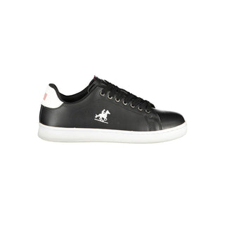 Schwarzer Polyurethan-Herren-Sneaker