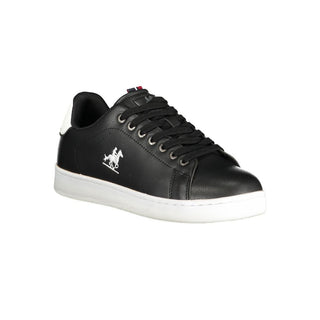 Schwarzer Polyurethan-Herren-Sneaker