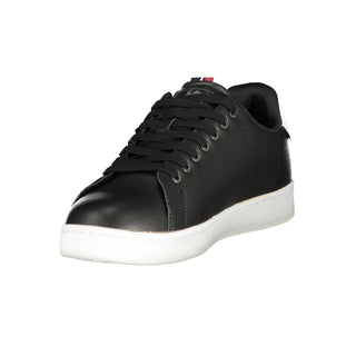 Schwarzer Polyurethan-Herren-Sneaker