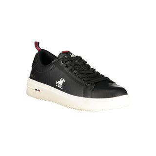 Black Polyurethane Men Sneaker