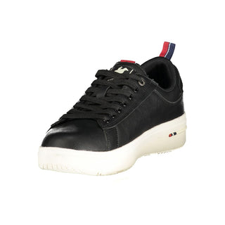 Black Polyurethane Men Sneaker