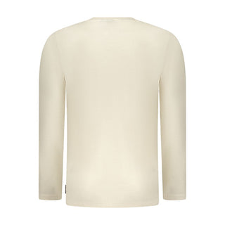 Beige Cotton Men T-Shirt