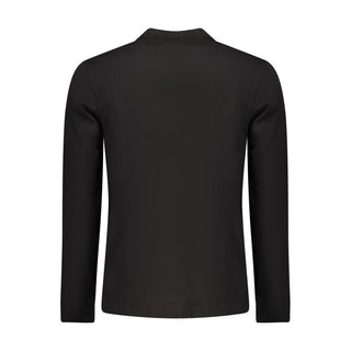 Black Cotton Men Polo Shirt