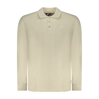 Beige Cotton Men Polo Shirt
