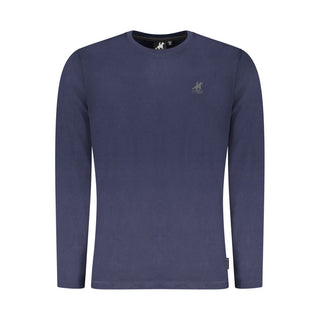 Blue Cotton Men T-Shirt