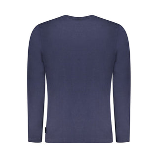 Blue Cotton Men T-Shirt