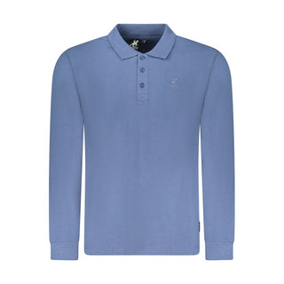 Blue Cotton Men's Polo Shirt