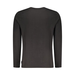 Black Cotton Men T-Shirt