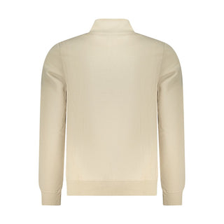 Beige Polyester Men Sweatshirt