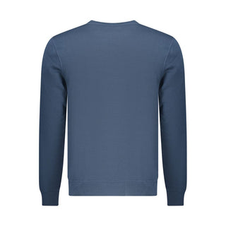 Blue Polyester Men Sweatshirt