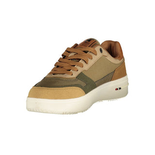 Beiger Polyurethan-Sneaker für Herren