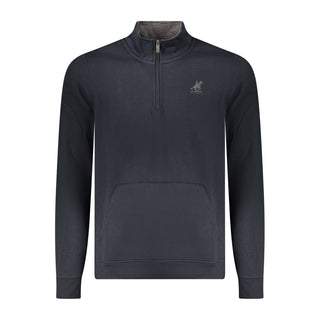 Blue Polyester Men Sweatshirt