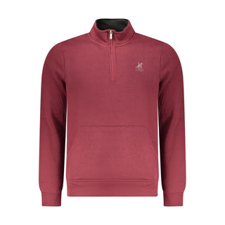Red Polyester Mens Sweatshirt