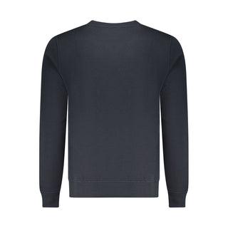 Blue Polyester Men Sweatshirt